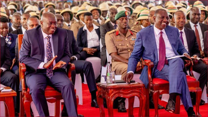 File photo of President William Ruto and his deputy Rigathi Gachagua.